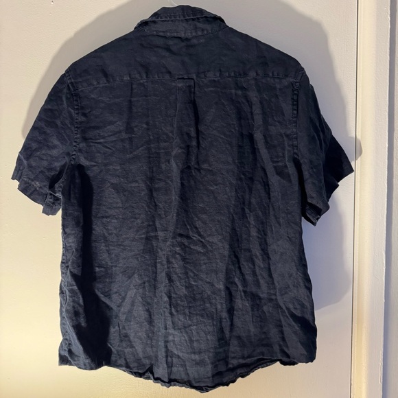 Quince 100% European Linen Short Sleeve Shirt Medium Deep Navy
Button Front - Picture 5 of 6